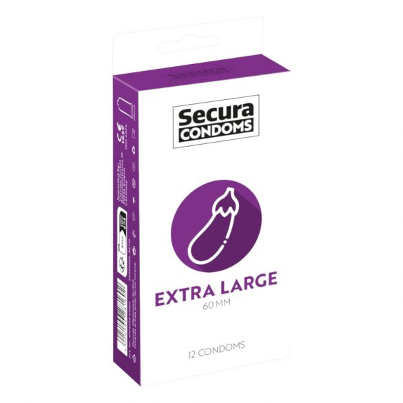 Secura Eggplant - Extra Large Condom - 60mm (12 pack) 