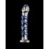 Icicles No. 5 - Spiral Glass Dildo (Transparent-Blue) 