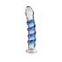 Icicles No. 5 - Spiral Glass Dildo (Transparent-Blue) 