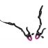 Bad Kitty - Crotchless Clamps with Panties - Purple-Black (S-L) 