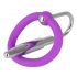 Silicone Glans Ring with Urethral Plug (Purple-Silver) 