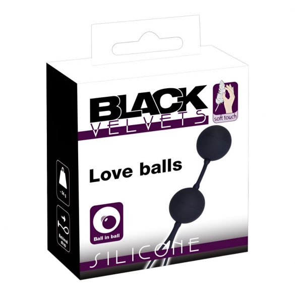 Black Velvet Kegel Balls Duo