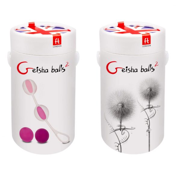 Geisha Balls 2 - Adjustable Kegel Ball Set (Pink-White) 