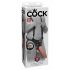 King Cock Strap-on 12 - hollow, attachable dildo with harness (30cm)