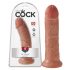 King Cock 8-inch Dildo - Dark Natural 