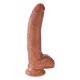 King Cock 9 Ballsy Dildo (23 cm) - Brown