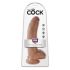 King Cock 9 testicle dildo (23 cm) - brown