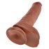 King Cock Large 10-Inch Dildo - Brown 