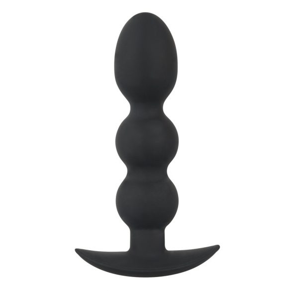 Black Velvet Heavy - 145g Round Anal Dildo (Black) 