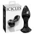 Icicles No. 78 - Black Glass Anal Dildo 