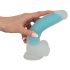 You2Toys Glow in the Dark - Suction Cup Glowing Dildo with Testicles (Blue) 