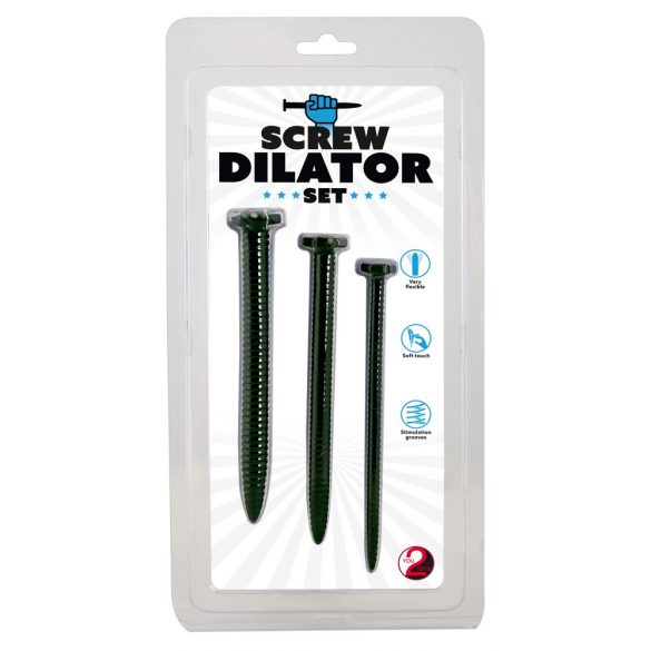 You2Toys Screw Dilator - Screw Urethral Dilator Dildo Set (3 pcs) 