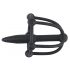 Silicone Glans Cage with Urethral Plug (Black) 