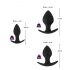 Black Velvet - silicone anal dildo set (3 pieces) - black