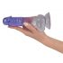 Crystal Clear - Clear Dildo with Suction Cup - 7.7 inch (Transparent-Purple) 