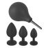 Black Velvet - Anal Dildo Set (4-Piece) - Black 