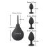 Black Velvet - Anal Dildo Set (4-Piece) - Black 