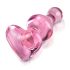 Icicles No. 75 - Heart Glass Anal Dildo (Pink) 