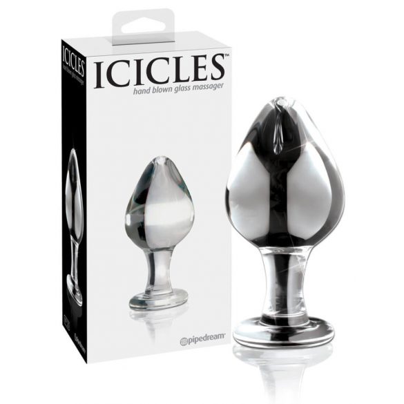 Icicles No. 25 - Tapered Glass Anal Dildo (Clear) 