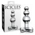 Icicles No. 47 - Triple Bead Glass Anal Dildo (Clear) 