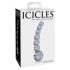 Icicles No. 66 - curved, spherical, glass dildo (translucent)