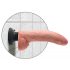 King Cock 9 - Flexible Vibrator with Base (26cm) - Natural 