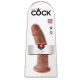 King Cock 9 - Suction Cup Realistic Dildo (23cm) - Dark Natural 