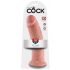 King Cock 10 - Large Suction Cup Dildo (25cm) - Natural 