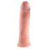 King Cock 10 - Large Suction Cup Dildo (25cm) - Natural 