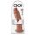 King Cock 10 - Large Suction Cup Dildo (25cm) - Dark Natural 