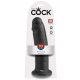 King Cock 10 - Large Suction Cup Dildo (10") - Black 