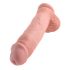 King Cock 11 - Large Suction Cup Dildo with Balls (28cm) - Natural 