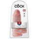 King Cock 9" Chubby with Suction Cup and Balls Dildo (9 Inches) - Natural 