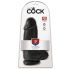 King Cock 9" Chubby - Suction Cup Dildo with Testicles (23cm) - Black 