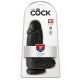 King Cock 9" Chubby - Suction Cup Dildo with Testicles (23cm) - Black 