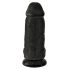 King Cock 9" Chubby - Suction Cup Dildo with Testicles (23cm) - Black 