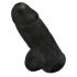 King Cock 9" Chubby - Suction Cup Dildo with Testicles (23cm) - Black 