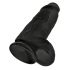 King Cock 9" Chubby - Suction Cup Dildo with Testicles (23cm) - Black 