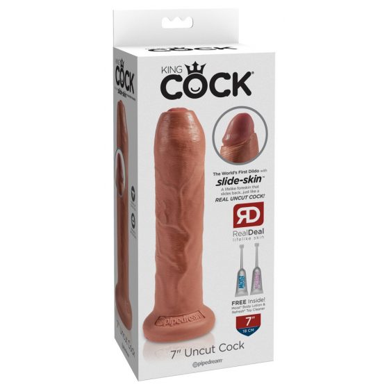 King Cock 7 Foremanator - lifelike dildo (18cm) - dark natural