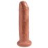 King Cock 7 Pleaser - Realistic Dildo (18cm) - Dark Natural 