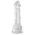 King Cock Clear 7 - Suction Cup Dildo with Balls (7 inch) 