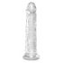 King Cock Clear 8 - Large Suction Cup Dildo (8 inch) 