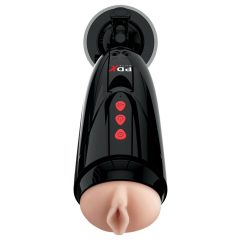   PDX Elite Dirty Talk - Rechargeable vibrating dildo masturbator (black)