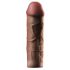 X-TENSION Mega 2 - Realistic Penis Sleeve (20.3cm) - Dark Natural 