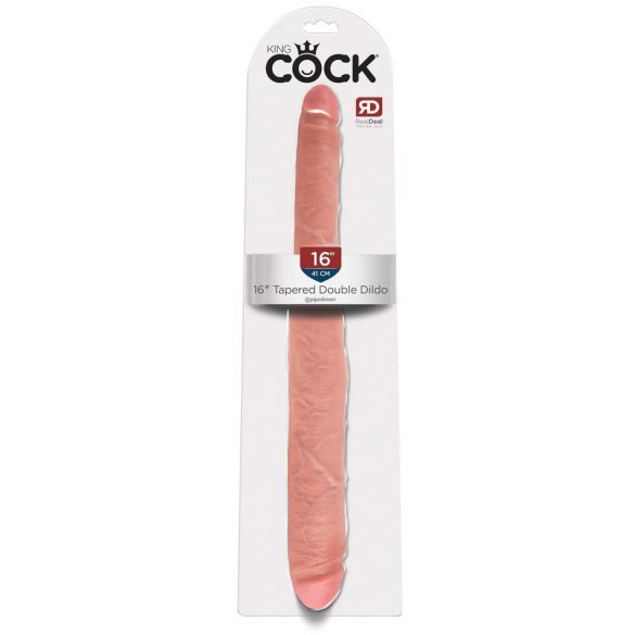 King Cock 16" Tapered - Realistic Double Dildo (41 cm) - Natural 