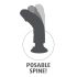 King Cock 9 - Flexible, Suction Cup Vibrator (26cm) - Black 