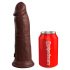 King Cock Elite 8 - Realistic Suction Cup Dildo (8 inches) - Brown 