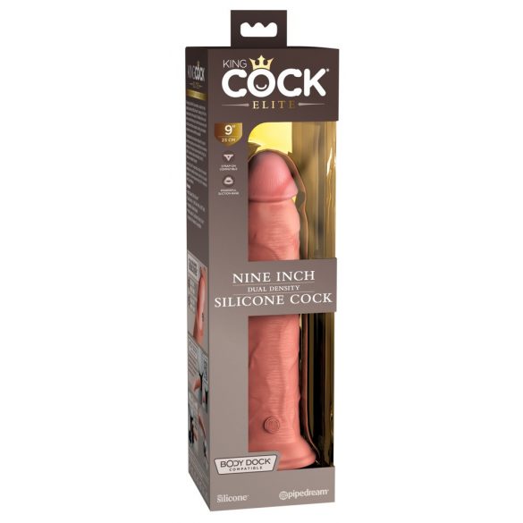 King Cock Elite 9 - Suction Cup Realistic Dildo (9 Inches) - Natural 