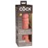 King Cock Elite 8 - Suction Cup Realistic Vibrator (20cm) - Natural 