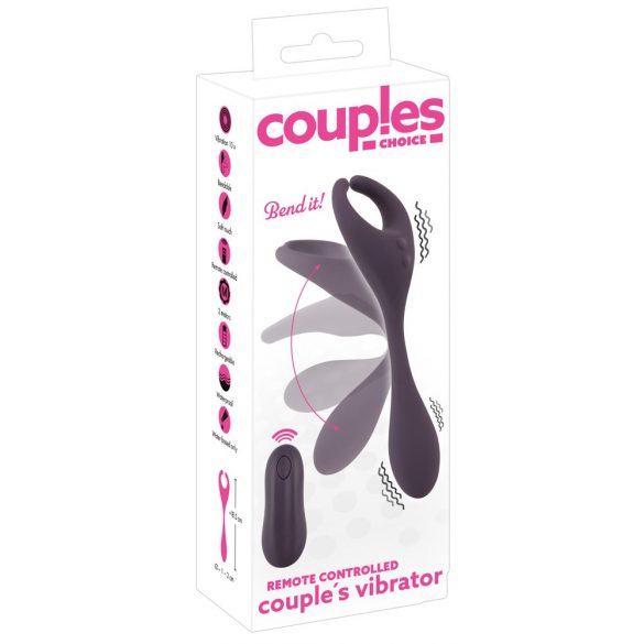 Couples Choice - Rechargeable radio controlled dual motor vibrator (purple)